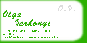 olga varkonyi business card